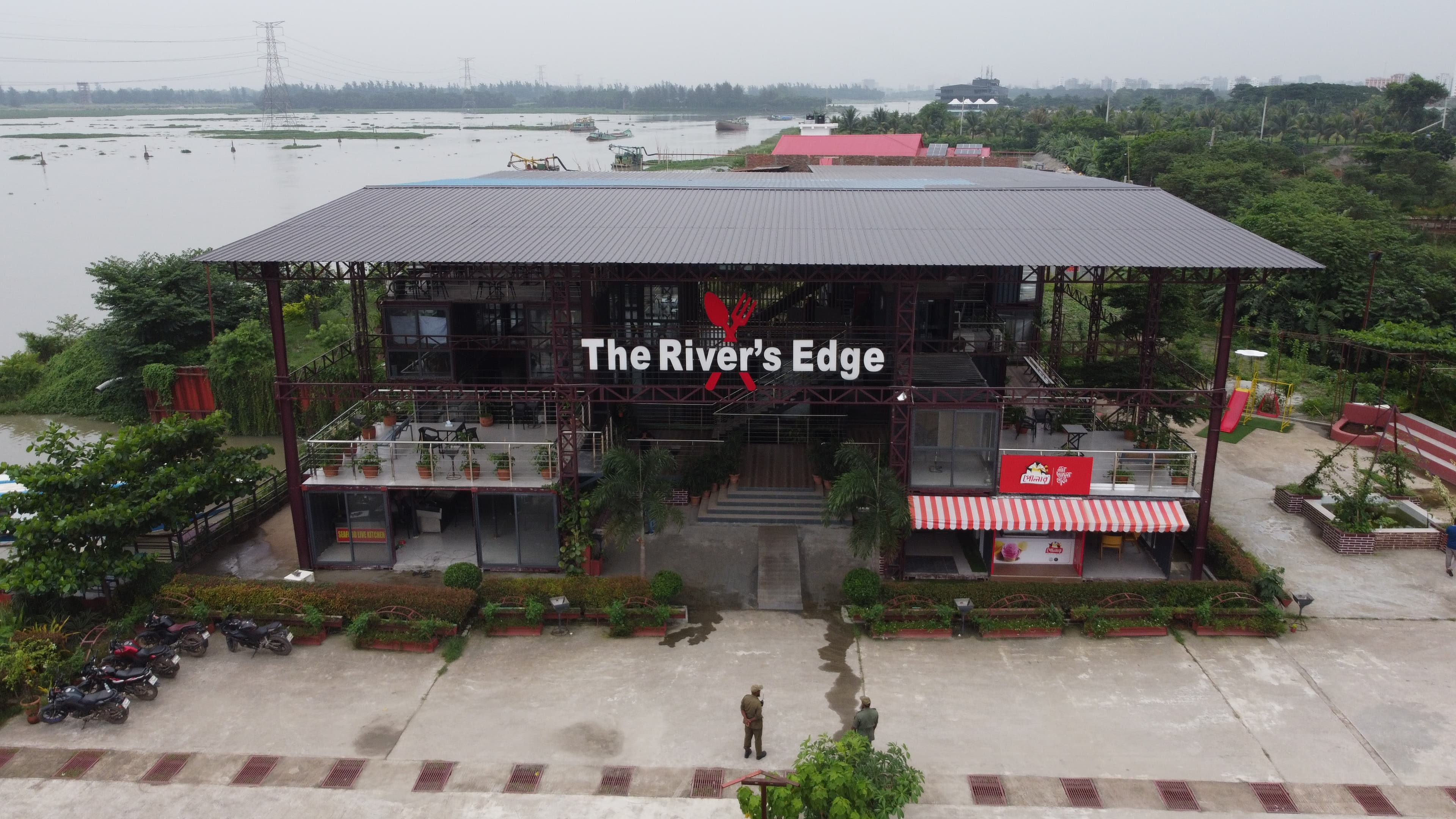 Aerial landscape of The River Edge